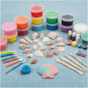 Kit DIY Manualidades Conchas y Materiales—Letreros Mesa