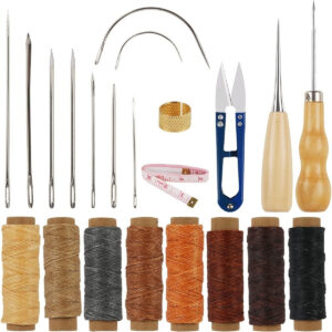 Kit de Costura de Cuero 22 Piezas para Manualidades