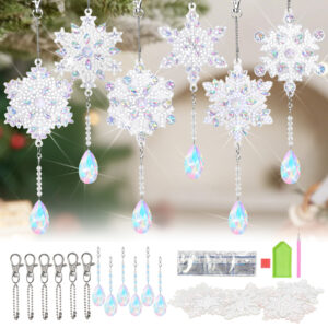 Set Pintura Diamante Navidad – 6 Llaveros DIY con Cadena